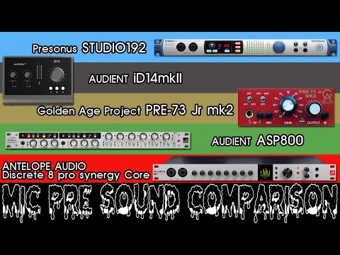MIC PRE SOUND COMPARISON studio192/iD14mkII/PRE-73 Jr mk2/asp800/Discrete8 pro Synergy Core