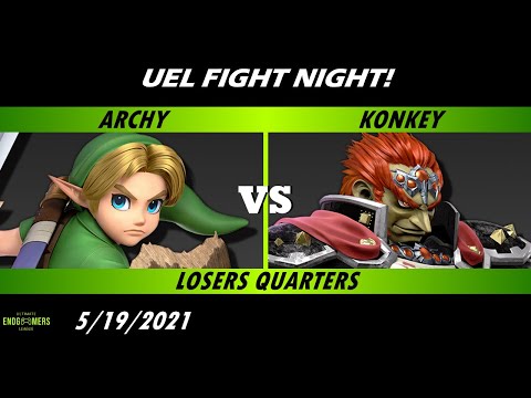 Fight Night! - Archy (Young Link) vs Konkey (Ganon) Losers Quarters - Smash Ultimate