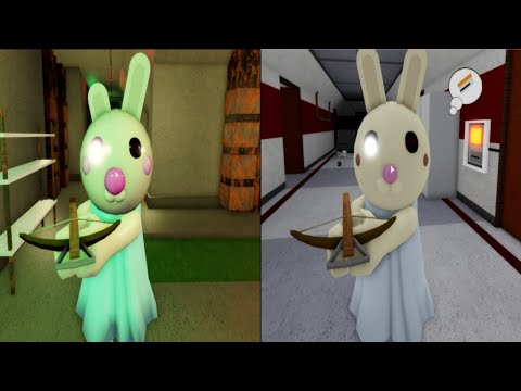 Old Bunny vs Redesign Bunny Jumpscare - Roblox Piggy