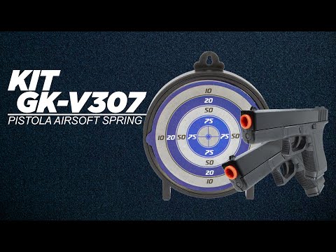 Combo Duelo 2 Pistolas Spring + Alvo Trap ROSSI - Pistola Spring GK-V307