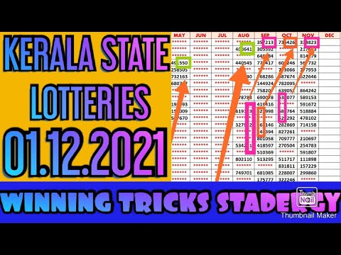 01.12.2021 KERALA STATES LOTTERY CHART GUESSING TIPS NUMBER WINNING TODAY STRATEGY