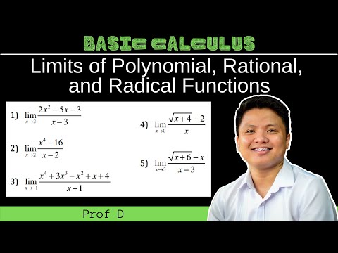 Limits of polynomial, rational, and radical functions | @ProfD