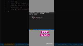 Delete element at desired position in array🥵||#coding#shorts