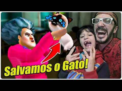 SALVAMOS o GATO da PROFESSORA MALVADA e ASSUSTADORA | Scary Teacher