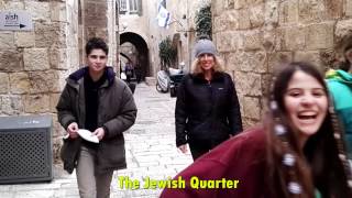 The Western Wall And the Jewish Quarter shortly before Shabbat (Saturday) Jerusalem. Israel