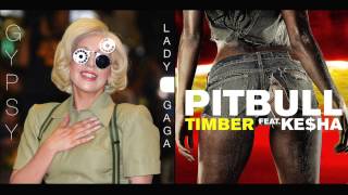 Typsy (Timber Vs. Gypsy Mashup) - Lady Gaga & Pitbull feat. Ke$ha