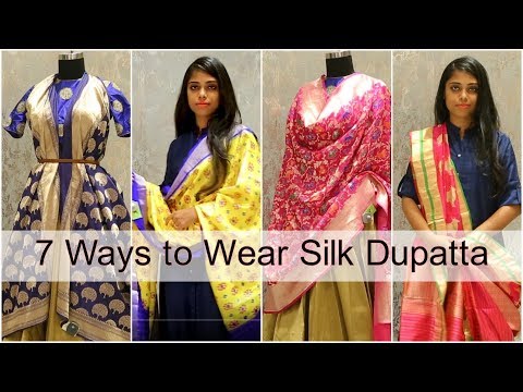 7 different silk dupatta styles to wear