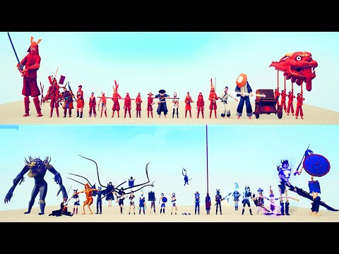 MEGA SPOOKY vs MEGA DYNASTY TEAM | TABS - Totally Accurate Battle Simulator