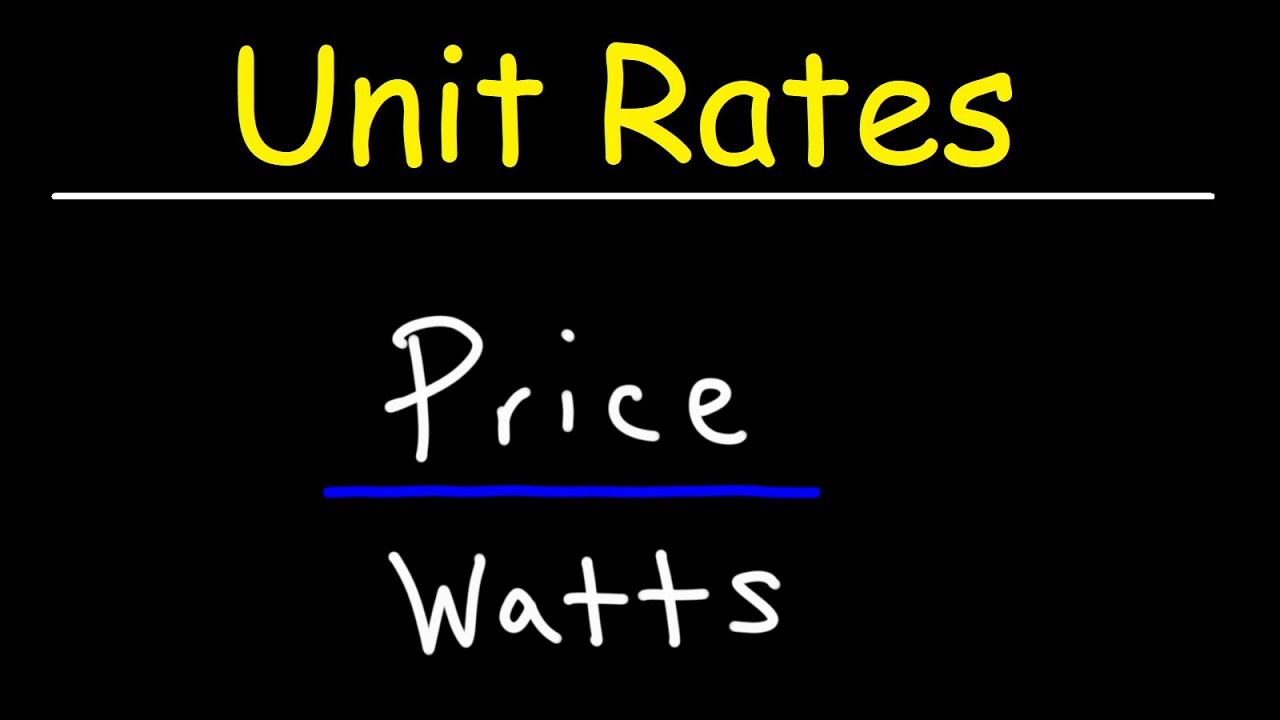 Unit Rates - Price Per Watt of Solar Cell Website Sales - GED Math Word Problem