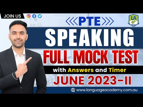 PTE Speaking | Full Mock Test with Answers | July 2023-II | LA Language academy PTE NAATI IELTS