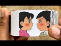 Doraemon Cartoon Flipbook #183 | Shizuka Kisses Dekisugi Flip Book | Flip Book Artist 2024