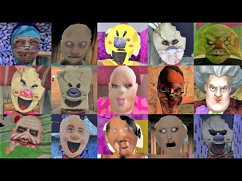 Caught Battle #22 | Ice Scream 3 Mr Meat Evil Nun Death Park Granny Chapter 2 Freaky Clown Halloween