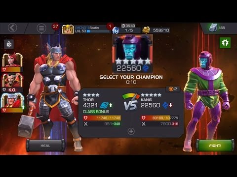 22,560 5 Star Kang VS 4,300 4 Star Thor! - AQ Season 3 Final Boss - Marvel Contest of Champions