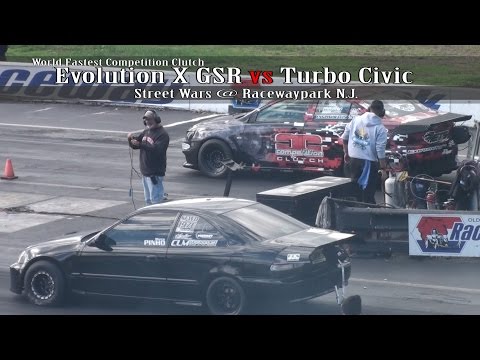 Worlds Fastest Evolution X GSR vs Turbo Civic