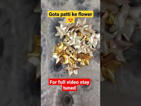 Easy gota patti flower making😍 #shorts #viral #trending #youtubeshorts #ytshorts