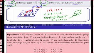 Analitik Geometri Uzayda Düzlem Denklemi Normal vektörünün dolaylı yollardan eld