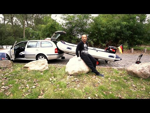 Test Parsun 15 PS Aussenborder allein zu Wasser lassen ohne "echten" Anhänger