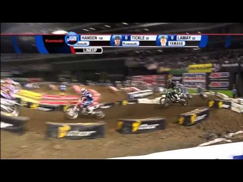 2012 Oakland Supercross - Heat 2 Holeshot and First Lap