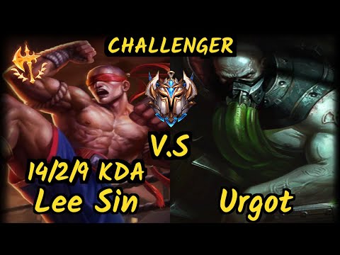 LDLC Djoko (LEE SIN) vs URGOT - 14/2/9 KDA JUNGLE CHALLENGER GAMEPLAY - EUW v9.7