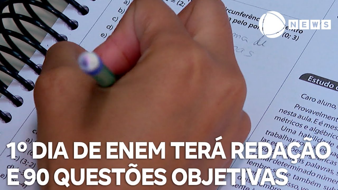 Enem 2024: primeiro dia de prova terá redação e 90 questões objetivas