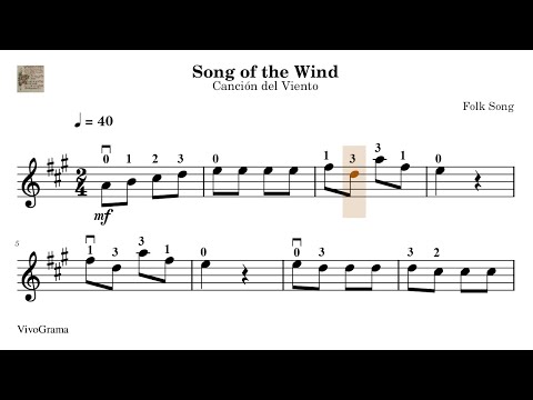 🎼 03. Song of the Wind - Suzuki 1 - Violin Sheet Music. Progressive Tempo Practice
