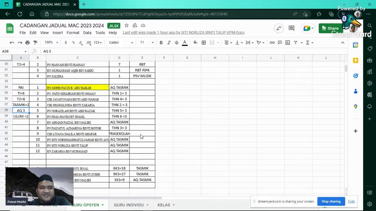 Setting Jadual Waktu asc Timetable Guna Data Mentah (beginner)