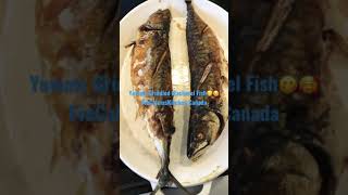 Griddled Mackerel Fish #shorts Was Cooked On 36" Blackstone Stainless Steel Griddle | EveCalma