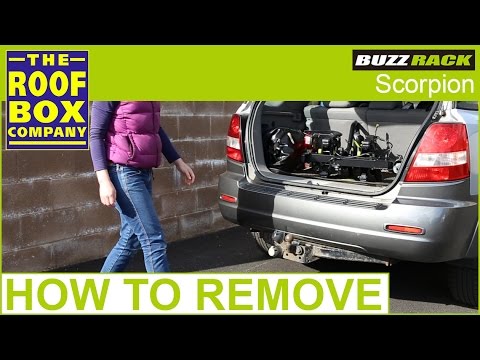BUZZ RACK Scorpion bike carrier - How to remove from the tow ball