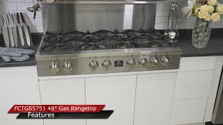 Forno Spezia Alta Qualita 48-Inch Pro-Style Gas Rangetop, Stainless Steel, 8 Sealed Burners, Continuous Cast Iron Grates, High Heat Output Stainless Steel FCTGS575148 Picture