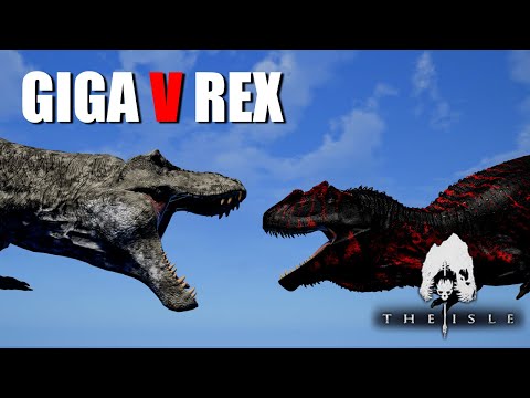 Close Giga v Rex Fight (First Bite Leg Break as Giga) - The Isle