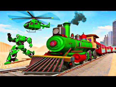 Robot Battel 3D - Train Robot Wala Transforming Game 2021 । New Robot Games। Car, Helicopter Robot।
