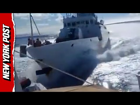 Philippine Coast Guard releases video allegedly showing two Chinese ships COLLIDING