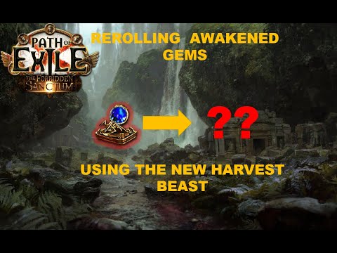 [PoE 3.20] Rerolling 20 awakened gems with this newly added beast "VIVID WATCHER"