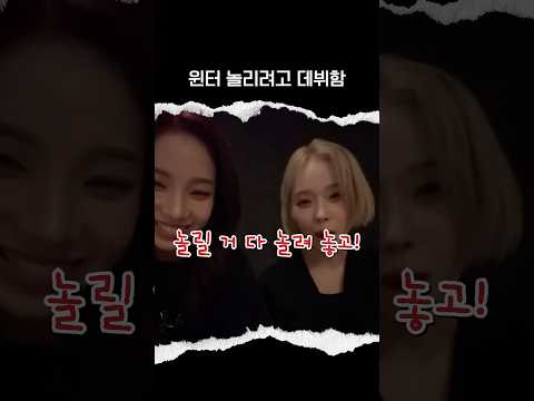 윈터 놀리려고 데뷔함