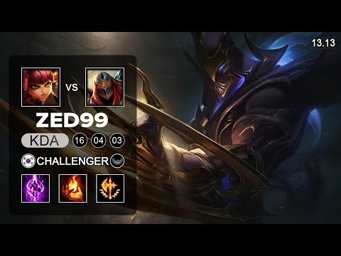 ZED99 Zed Annie Mid - KR Challenger - Patch 13.13 Season 13