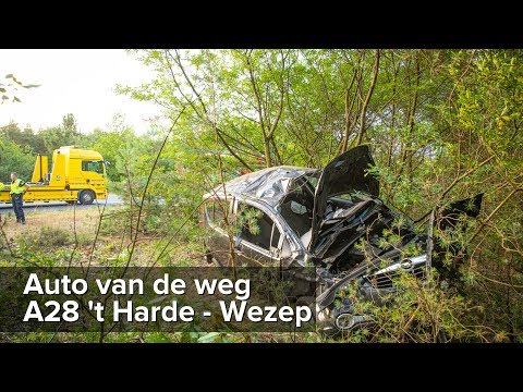 Twee gewonden bij ongeval A28 't Harde - Wezep - ©StefanVerkerk.nl