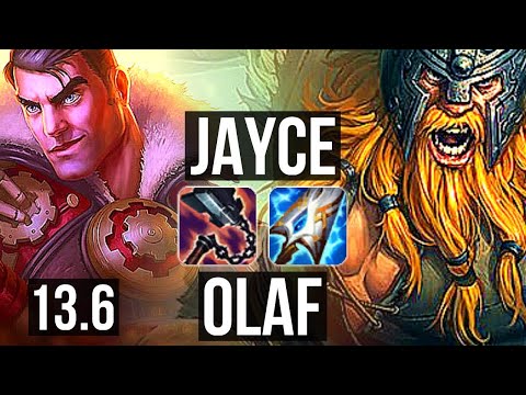 JAYCE vs OLAF (TOP) | 4/0/6, 500+ games | KR Master | 13.6
