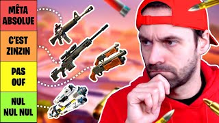 CLASSEMENT des ARMES du CHAPITRE 7 des PIRES aux MEILLEURES