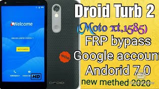 Motorola Droid Turbo 2 (XT1585) FRP/Google Lock Bypass Android 7.0 WITHOUT PC|| turbo 2 frp bypass