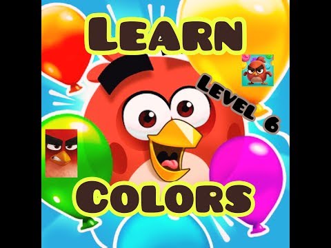 Learn colors for children /Angry Birds Pop  playing games for kids.
