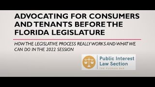 Advocating for Consumers & Tenants in the Legislature