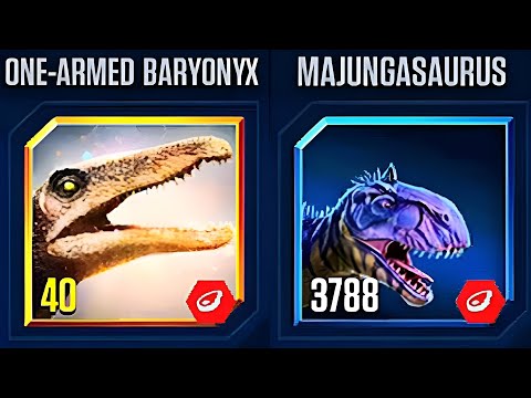 SUPER BIG NEW ONE-ARMED BARYONYX VS MAJUNGASAURUS | JURASSIC WORLD THE GAME