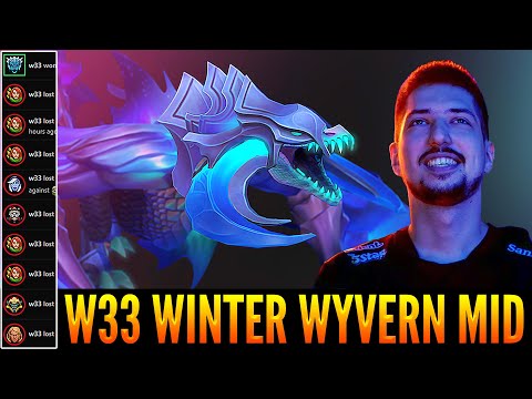 W33 Pick Winter Wyvern For Mid After 9 Games Losing Streak | This Hero is Insane in The Right Hands