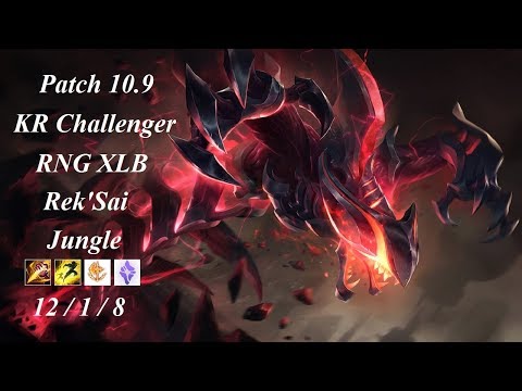 RNG XLB - Rek'Sai Jungle vs Lee Sin - KR Challenger 1309 LP - Patch 10.9