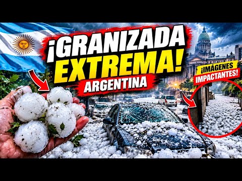 🚨 ¡CÓRDOBA BAJO UNA LLUVIA DE HIELO! 🧊 GRANIZADA VIOLENTA DESTRUYE AUTOS Y DEJA HERIDOS