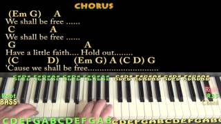 We Shall Be Free (Garth Brooks) Piano Cover Lesson with Chords/Lyrics - Arpeggios