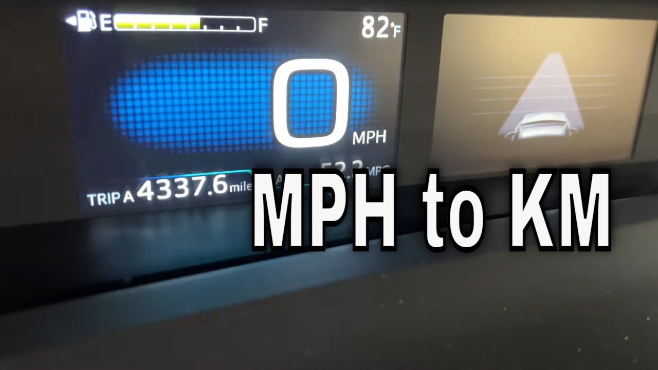 Toyota Prius - How to Change From MPH to KM