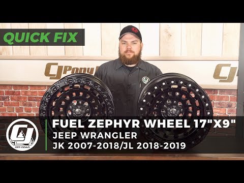 Jeep Wrangler: Fuel Matte Black 17" x 9" Zephyr Wheels