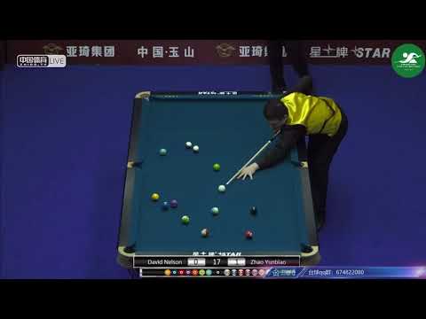 David Nelson (GBR) VS Zhao Yunbiao (CHN) - Mens Main Event - 2018 Chinese Pool World Championship