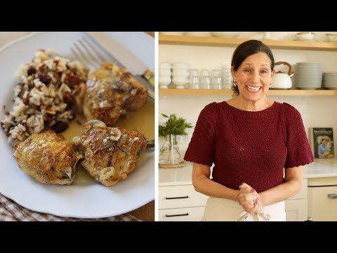 Maple Dijon Chicken Recipe with Wild Rice, Cranberries and Pecans